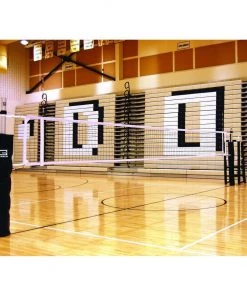 Volleyball Competition Net Systems Gared 3 1/2" OD Rallyline Scholastic Multi-Sport One-Court Volleyball System