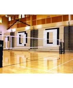 Volleyball Competition Net Systems Gared 3 1/2" OD Rallyline Scholastic Telescopic One-Court Volleyball System