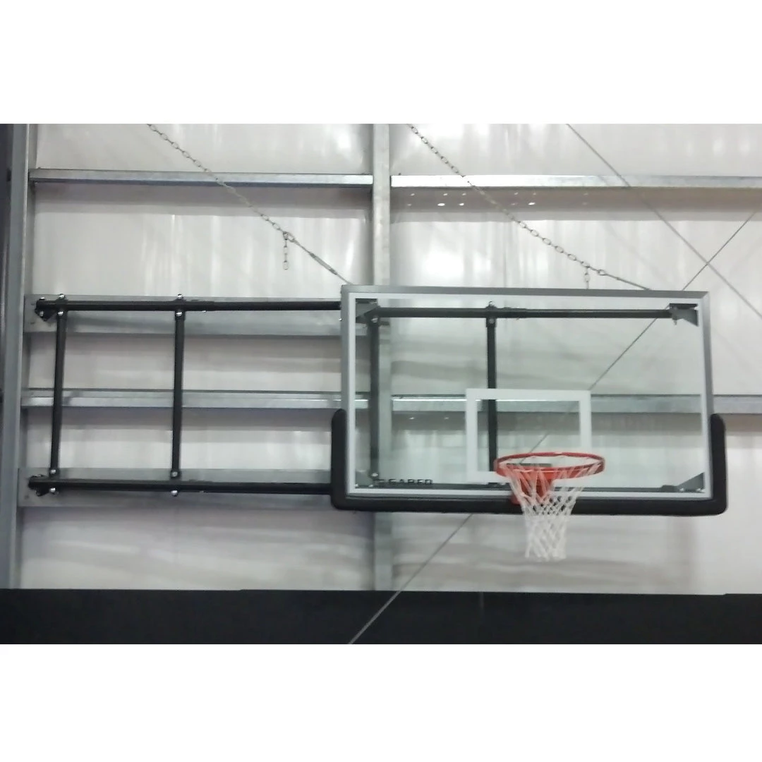 Wall And Mount Basketball Goal System Gared Corner Mount Side-Fold Wall Mount Basketball Backstop, 4' - 6' Length 2500-4060 4 Wall And Mount Basketball Goal System Gared Corner Mount Side-Fold Wall Mount Basketball Backstop, 4' - 6' Length 2500-4060