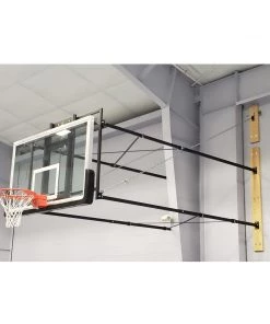 Wall And Mount Basketball Goal System Gared Corner Mount Stationary Wall Mount Basketball Backstop, 9' - 12' Length