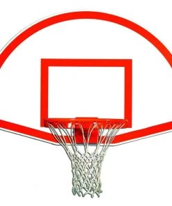 Gared Standard Duty 4-1/2" O.D. Straight Post Basketball Package With Aluminum Backboard Fixed Height In-Ground Basketball Goal System