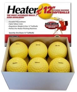 Heater Sports Heater 12 Inch Dimpled Pitching Machine Softballs PMB39 Pitching Machine Balls