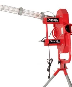 Baseball Pitching Machines Heater Sports Deuce 95 MPH 2 Wheel Curveball Pitching Machine W/ Auto Feeder DC899