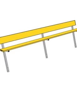 Jaypro 15' Player Bench W/Seat Back (Permanent) 29 Jaypro 15' Player Bench W/Seat Back (Permanent)