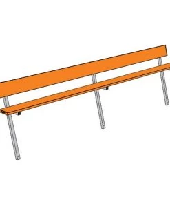 Jaypro 15' Player Bench W/Seat Back (Permanent) 26 Jaypro 15' Player Bench W/Seat Back (Permanent)