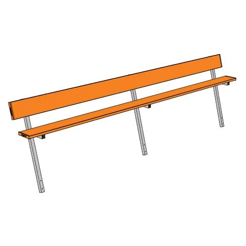 Jaypro 15' Player Bench W/Seat Back (Permanent) 13 Jaypro 15' Player Bench W/Seat Back (Permanent)