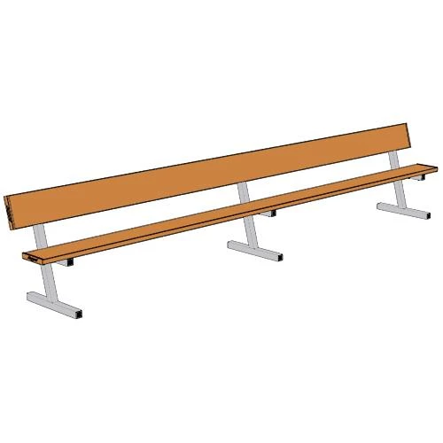 Jaypro 15' Player Bench W/Seat Back (Portable) 12 Jaypro 15' Player Bench W/Seat Back (Portable)