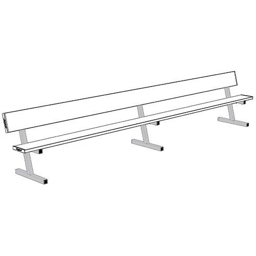 Jaypro 15' Player Bench W/Seat Back (Portable) 16 Jaypro 15' Player Bench W/Seat Back (Portable)