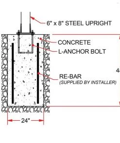 Jaypro Surface Mount Anchor Kit Portable Goal Backstops