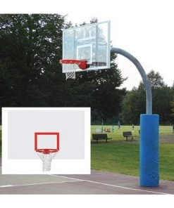Adjustable In-Ground Basketball Goal System Jaypro Ultimate Adjustable Gooseneck 4-1/2