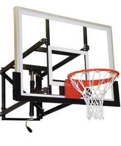 Wall And Mount Basketball Goal System Jaypro Wall Mounted Adjustable Height Backstop System