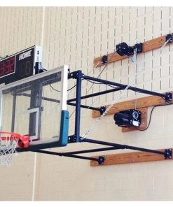 Jaypro Wall Mounted Fold-Up Backstop System Wall And Mount Basketball Goal System