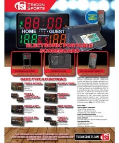 Trigon Sports Multi Sport Indoor Tabletop Scoreboard And Timer Scoreboards