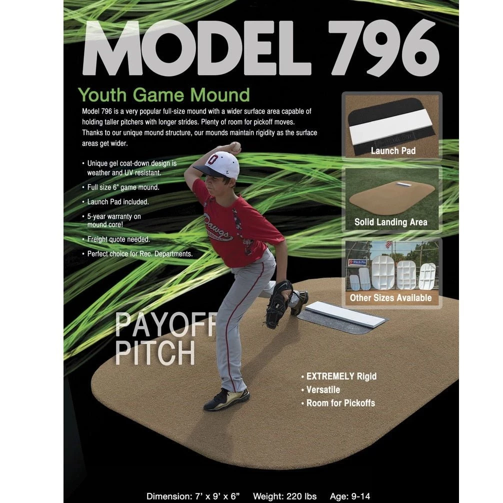 Pitch Pro Model 796 Fiberglass Pitching Mound 8 Pitch Pro Model 796 Fiberglass Pitching Mound