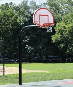 Porter 6' Extension Gooseneck Fixed Height Basketball Hoop Fixed Height In-Ground Basketball Goal System