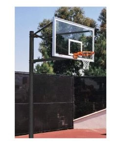 Porter 72” X 42” Glass Ultimate Outdoor Fixed Height Basketball Hoop