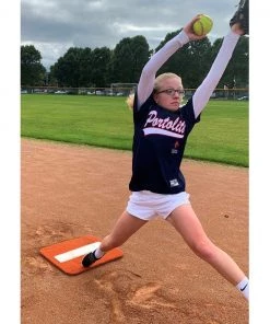Softball Pitching Mats Portolite Spiked Short Softball Mat