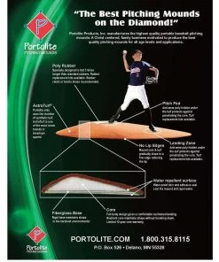 Portolite Two Piece 6" Portable Game Mound Portable Pitching Mounds 22 Portolite Two Piece 6
