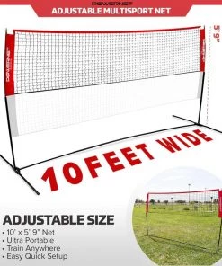 Powernet Portable Badminton, Tennis, Volleyball, Pickleball Net 10 X 3 Volleyball Portable Net Systems