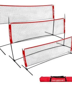 Powernet Portable Badminton, Tennis, Volleyball, Pickleball Net 10 X 3 Volleyball Portable Net Systems