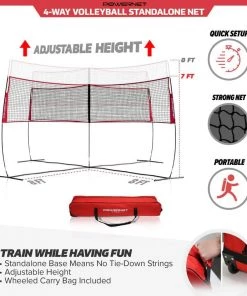 Powernet Volleyball Four Square Net Volleyball Portable Net Systems