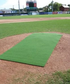 Practice Pitching Mounds ProMounds 4' X 12' Premium Portable Green Pitching Mat