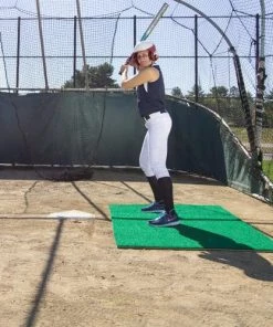 ProMounds 6' X 4' Green Stance Batting Mat Pro