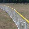 SportPanel Fencing White Panel With Yellow Safety Top