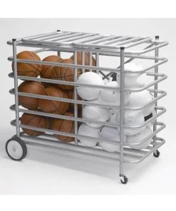 Tandem Sports Tandem Double-Sided Locking Ball Storage Cage Basketball Ball Storage Cages And Racks