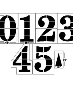 Trigon Sports 6' Pro-Style Football Stencil Kit - 1/16" Field Number And Hash Mark Stencils