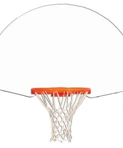 Trigon Sports Fan-Shaped Rear Mount White Backboard Indoor Backboards