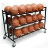 Basketball Ball Storage Cages And Racks Trigon Sports Heavy Duty Double Wide Ball Cart