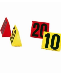 Trigon Sports Solid Foam Weighted Triangle Sideline Markers - 11Pc Set Chain Sets & Down Markers